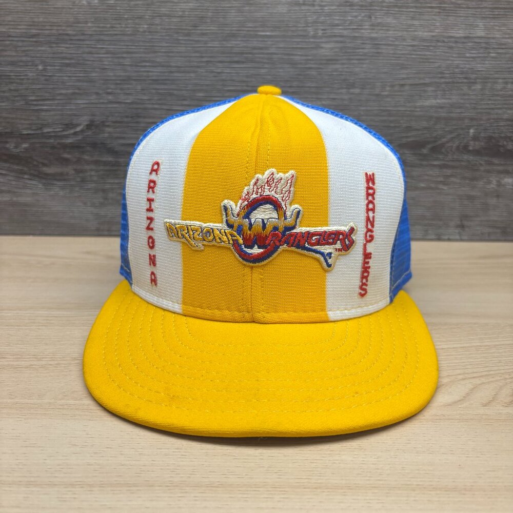 Vintage Arizona Wranglers USFL Hat Cap Snapback Football Hat AJD‎ Lucky Stripe